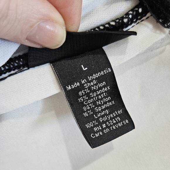 Retro Barbie Style Large Swimsuit One Piece Swim Bathing Suit Black Ruffle Dress - Picture 10 of 13